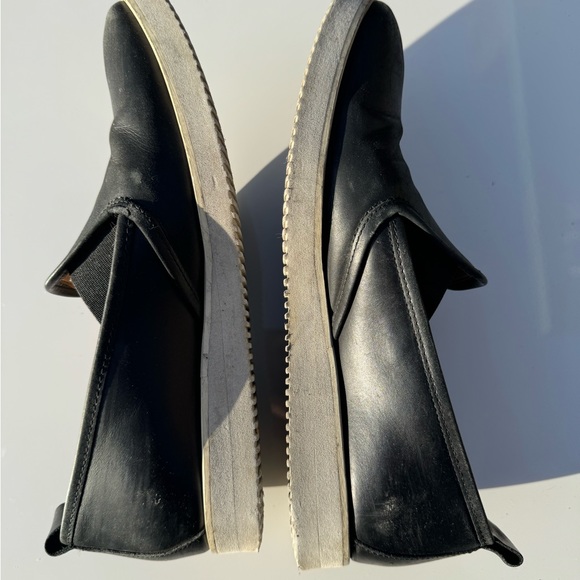 Everlane The Leather Street Shoe Size 7 Black White Made in Italy - Picture 5 of 9